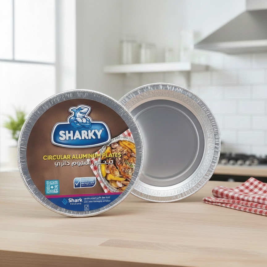 صحون المنيوم دائري كبيرSHARKY(عدد4)