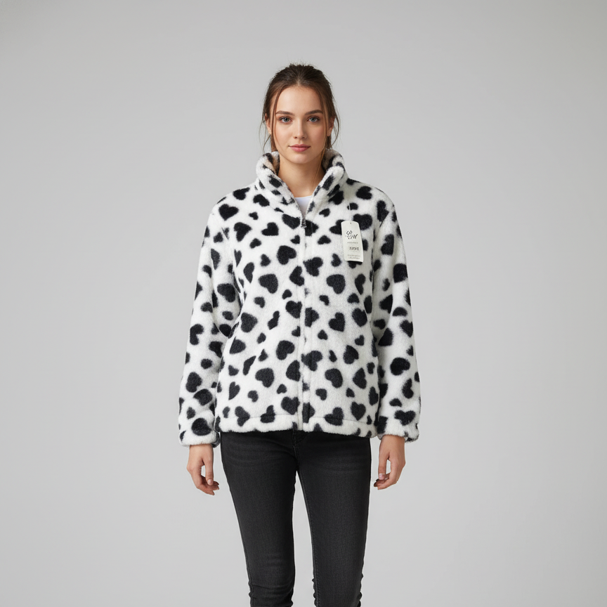 جاكيت نسائي فرو قصير