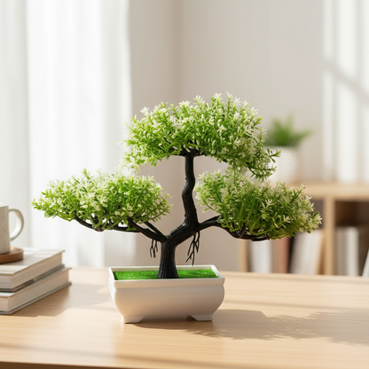 شجرة بونساي ديكور لمسة خضار رايقة 🌿