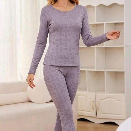 طقم حراري مبطن دافئ