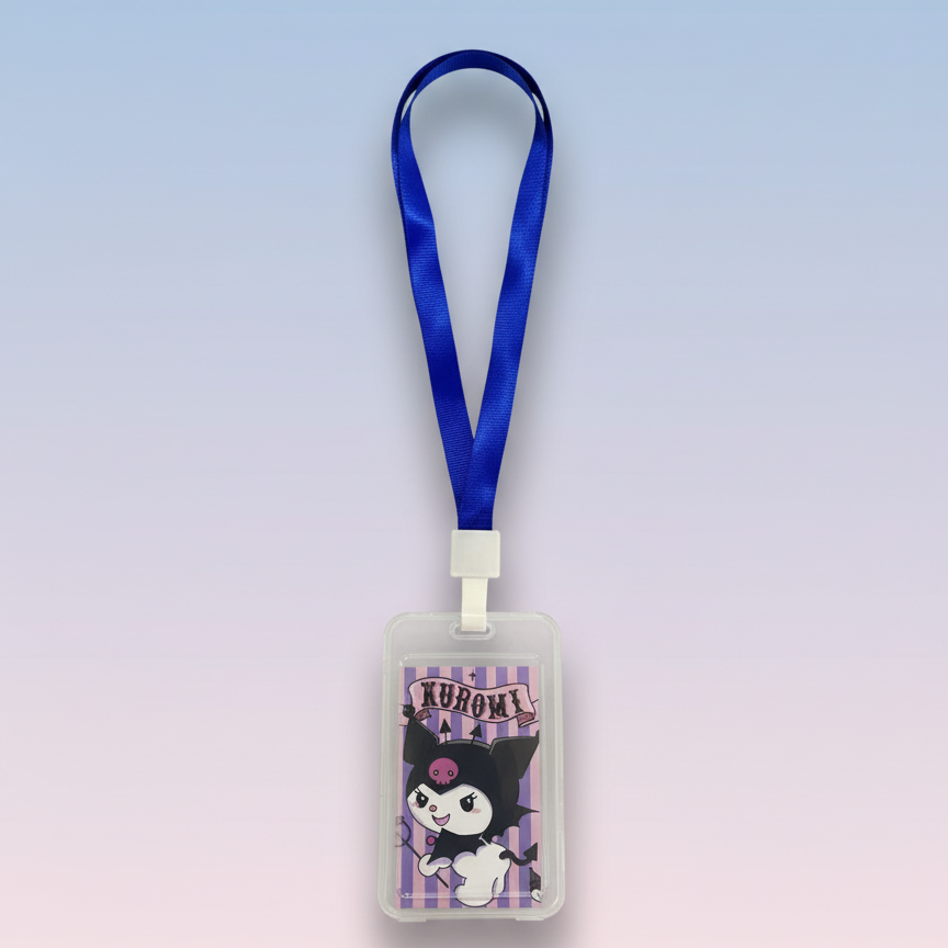 حامل بطاقة تعريف برسوم كرتونيه ملونه