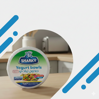 صحون زبادي بلاستيك صغيرSHARKY  (عدد25)