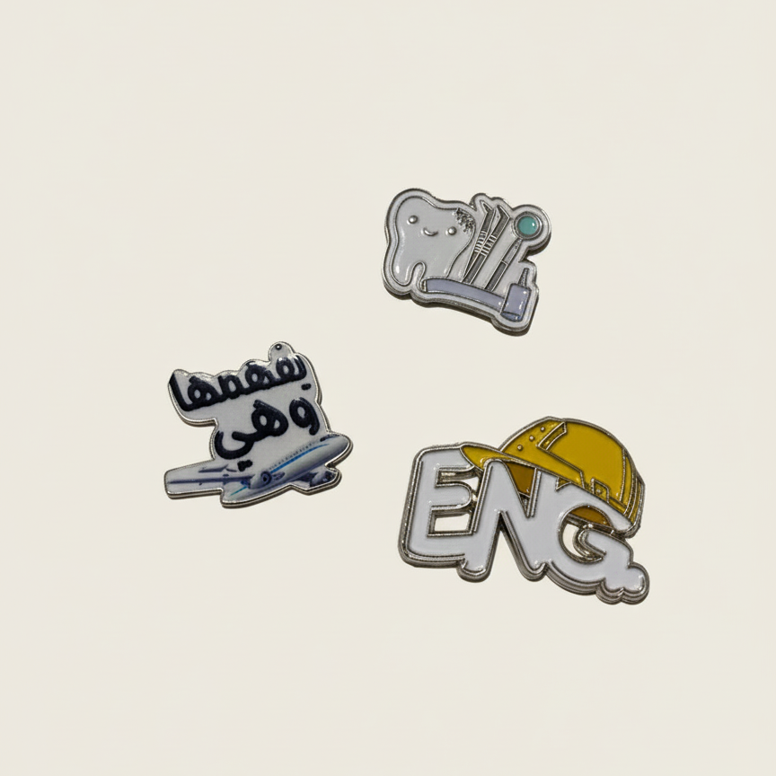 استيكر معدن التخصصات والعبارات