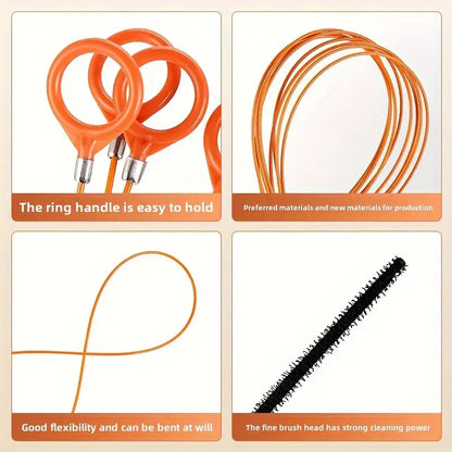 أداة تسليك المغسلة والبانيو من الشعر- ستانلس ستيل