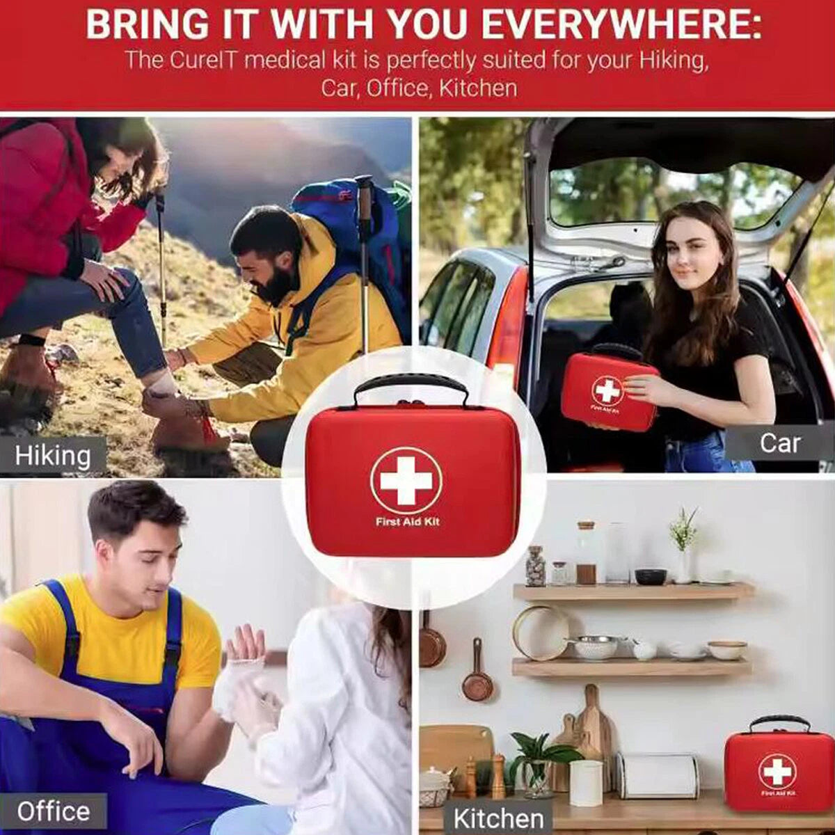 شنطة إسعافات أولية ضد الماء – 270 قطعة