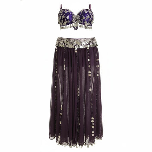 بدلة رقص شرقي بنفسجية فخمة