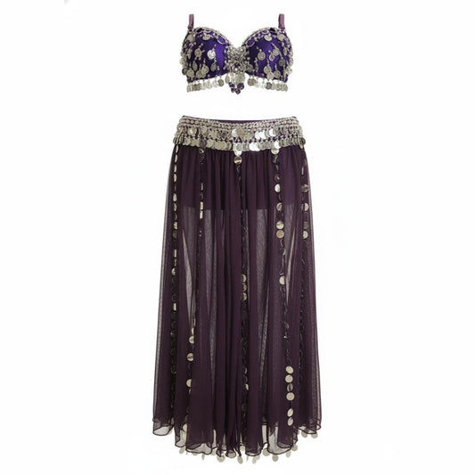 بدلة رقص شرقي بنفسجية فخمة