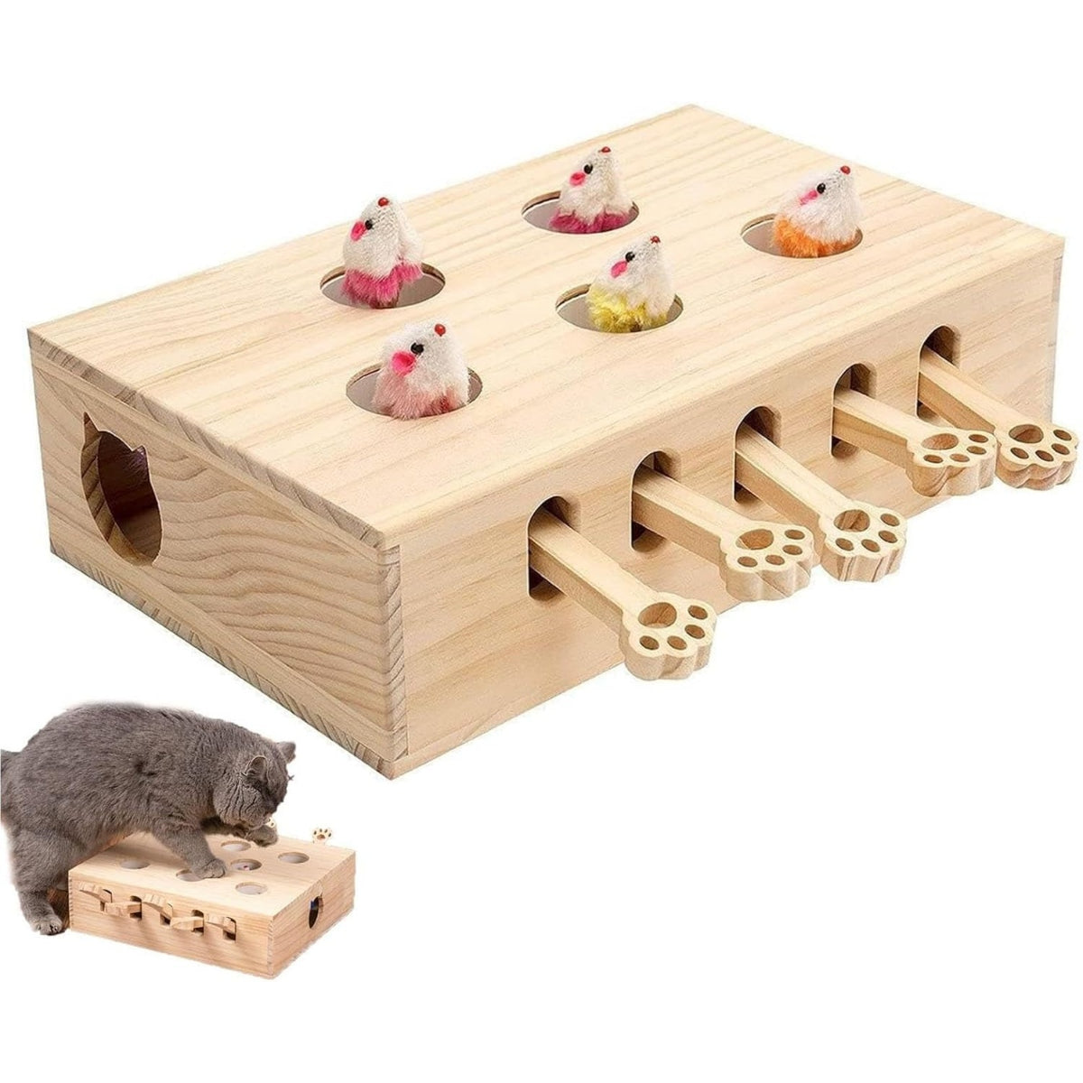 لعبة تفاعلية للقطط داخل المنزل – Whack-a-Mole Cat Puzzle Toy
