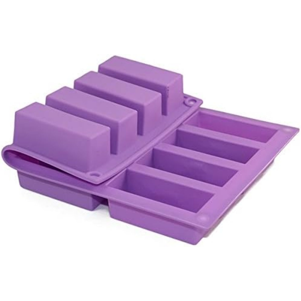 قالب سيليكون مستطيل بـ 12 تجويف لصناعة الصابون والشوكولاتة والحلويات