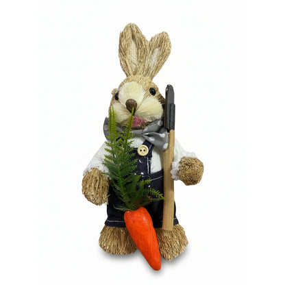 مجسم أرنب ديكودي مصنوع من القش – قياس ٢٢ سم