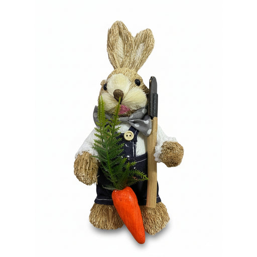 مجسم أرنب ديكودي مصنوع من القش – قياس ٢٢ سم